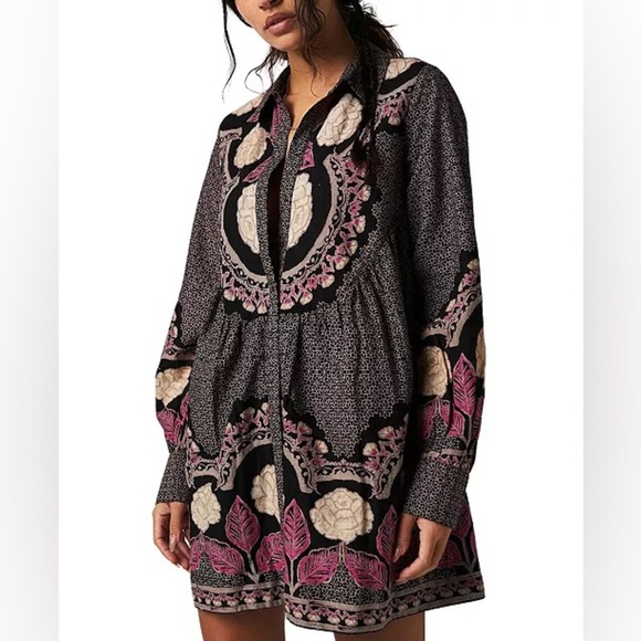 Free People Dresses & Skirts - Women's Smell The Roses Printed Babydoll Mini Dress
